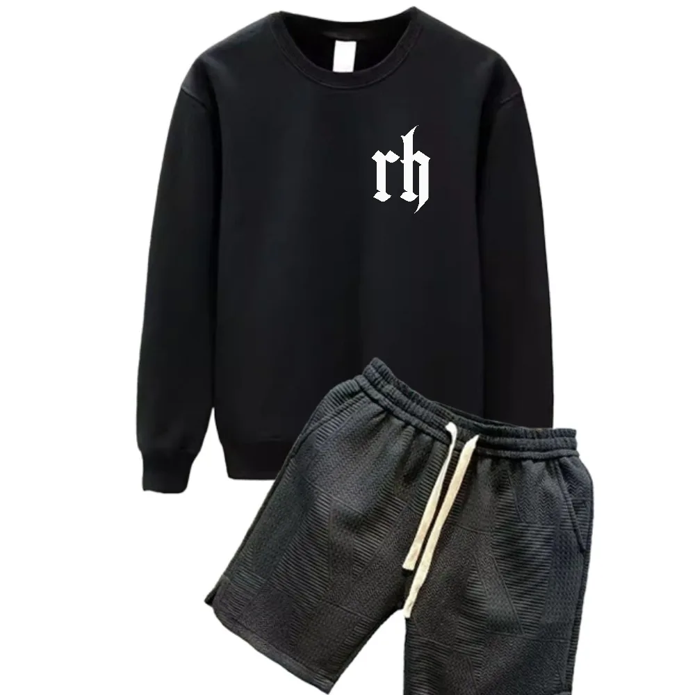 Men's Suit Spring Long sleeves Tshirt and Shorts set Autumn Pullover Tops sport two-piece Fashion Tracksuit Comfortable Gym sets
Men's Suit Spring Long sleeves Tshirt and Shorts set Autumn Pullover Tops sport two-piece Fashion Tracksuit Comfortable Gym sets