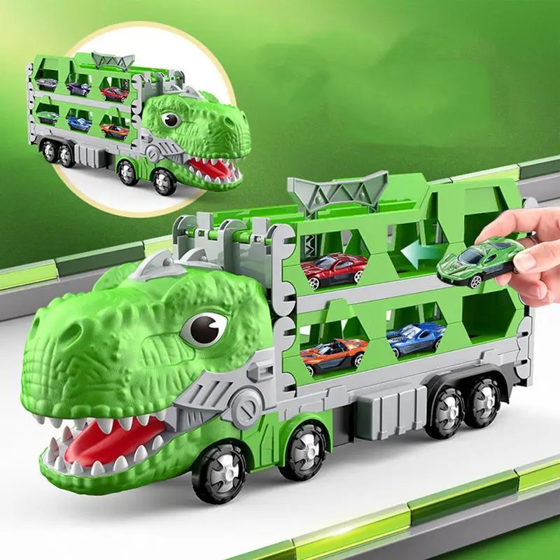 The transport dinosaur truck folds Car Carrier Toy 2 Player Race Mode Foldable Track Dinosaur Transport Car Truck Boy Gifts
The transport dinosaur truck folds Car Carrier Toy 2 Player Race Mode Foldable Track Dinosaur Transport Car Truck Boy Gifts