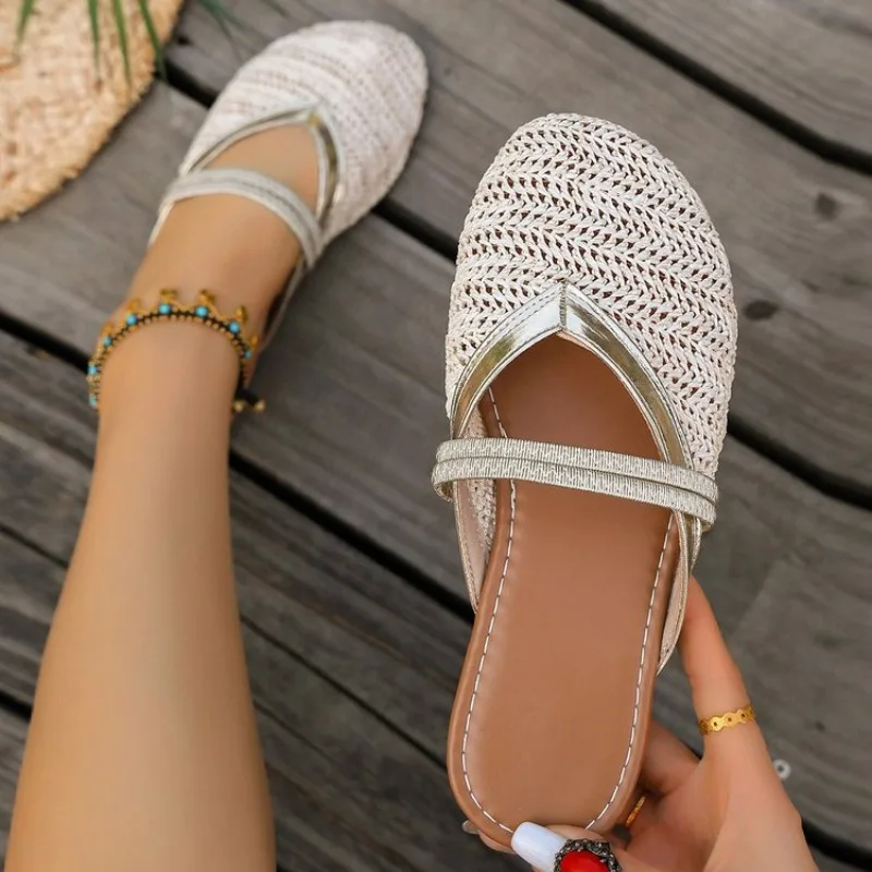 Women Flat Slippers Bohemian Woven Mesh Slides Summer Beach Sandals Breathable V-Trim Strappy Casual Outdoor Fashion Shoes 2026
Women Flat Slippers Bohemian Woven Mesh Slides Summer Beach Sandals Breathable V-Trim Strappy Casual Outdoor Fashion Shoes 2026