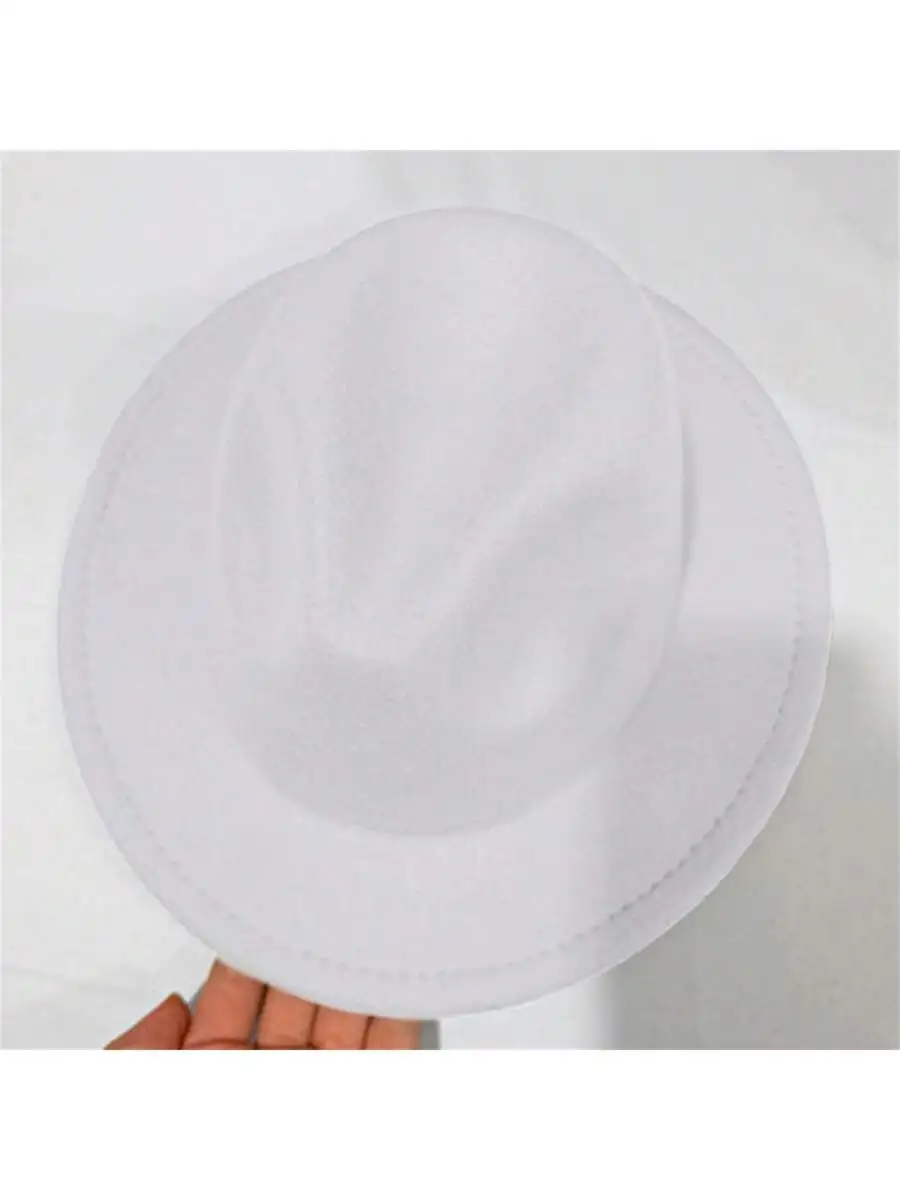 Solid White Fedora Hat Wide Brim Classic Dress Hat For Adults
Solid White Fedora Hat Wide Brim Classic Dress Hat For Adults