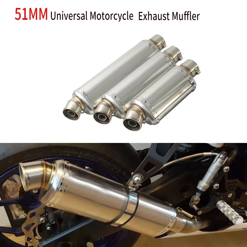 51 мм универсальный мотоциклетный глушитель pcx125 Escape 310 370 440 мм труба 100cc-1000cc ATV GP скутер для fz6
51 мм универсальный мотоциклетный глушитель pcx125 Escape 310 370 440 мм труба 100cc-1000cc ATV GP скутер для fz6