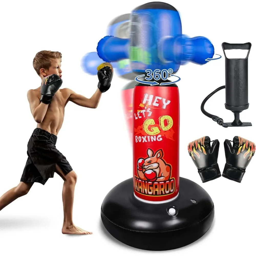 Kids 360 Rotating Punching Bag 63 Inch Inflatable Boxing Set with Gloves and Pump Freestanding Toy for Ages 5 to 12
Kids 360 Rotating Punching Bag 63 Inch Inflatable Boxing Set with Gloves and Pump Freestanding Toy for Ages 5 to 12