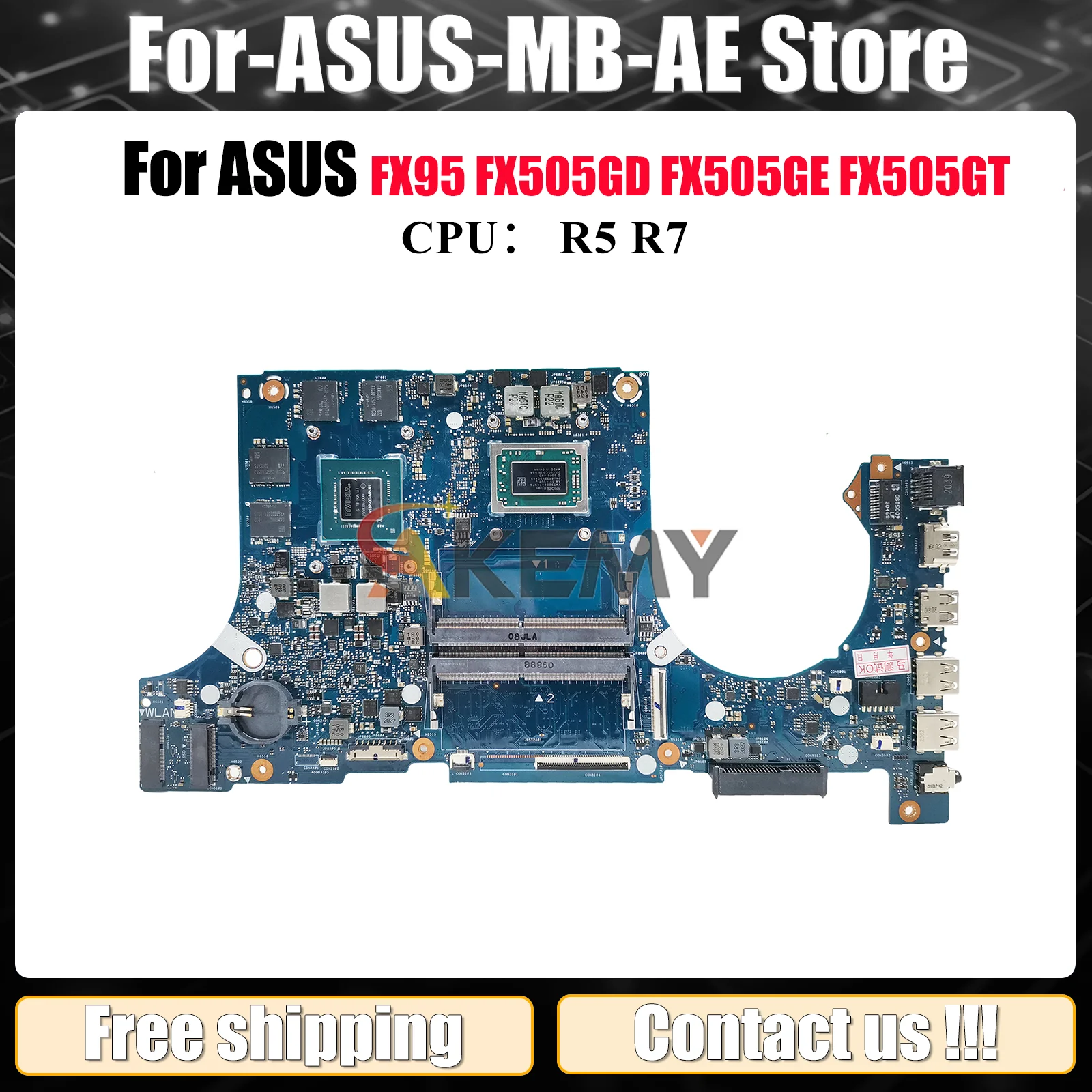 FX505DT Материнская плата для ноутбука ASUS TUF Gaming FX505D FX505GE FX505GD FX95D FX505GT Материнская плата с процессором R5 R7 100% tests OK stk
FX505DT Материнская плата для ноутбука ASUS TUF Gaming FX505D FX505GE FX505GD FX95D FX505GT Материнская плата с процессором R5 R7 100% tests OK stk