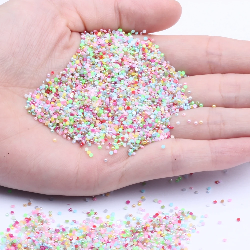 1.5mm 10000pcs Half Round Pearls AB Colors Glue On Resin Beads Jewelry Making Available Great For Nail Art Diy Craft Decoration
1.5mm 10000pcs Half Round Pearls AB Colors Glue On Resin Beads Jewelry Making Available Great For Nail Art Diy Craft Decoration