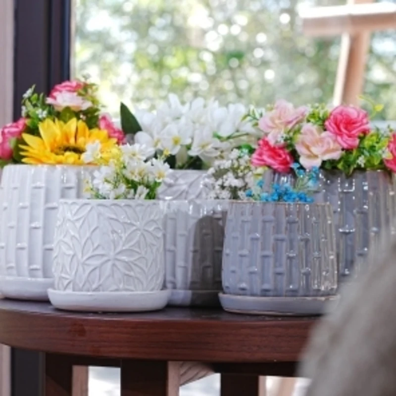 Flowerpot Sleek Striped Design Premium Reinforced Ceramic Versatile & Stylish Modern Minimalist Style Frost-resistant
Flowerpot Sleek Striped Design Premium Reinforced Ceramic Versatile & Stylish Modern Minimalist Style Frost-resistant