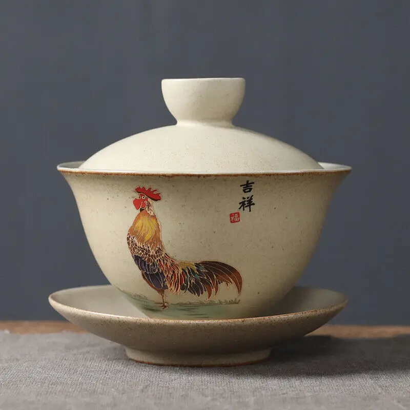 Gaiwan Vintage Tea Maker Stoneware Bowl Ceramic Tea Bowl Kung Fu Tea Set Rooster
Gaiwan Vintage Tea Maker Stoneware Bowl Ceramic Tea Bowl Kung Fu Tea Set Rooster