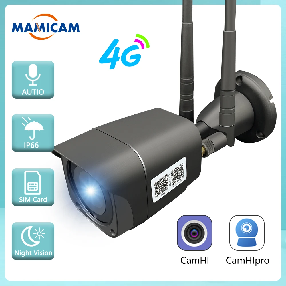 3G 4G Camera Sim Card 5MP WIFI Surveillance Cameras Security Protection CCTV Outdoor Metal Shell IP67 Two Way Audio Camhipro
3G 4G Camera Sim Card 5MP WIFI Surveillance Cameras Security Protection CCTV Outdoor Metal Shell IP67 Two Way Audio Camhipro