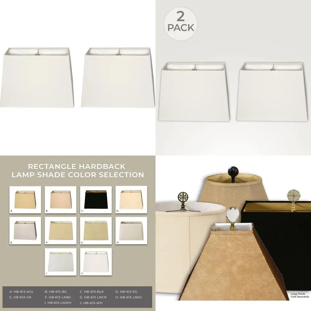 Rectangle White Hardback Lamp Shade Set of 2, 7x14x11 Inches, 9x16x11 Inches, Large Size for Home Lighting
Rectangle White Hardback Lamp Shade Set of 2, 7x14x11 Inches, 9x16x11 Inches, Large Size for Home Lighting