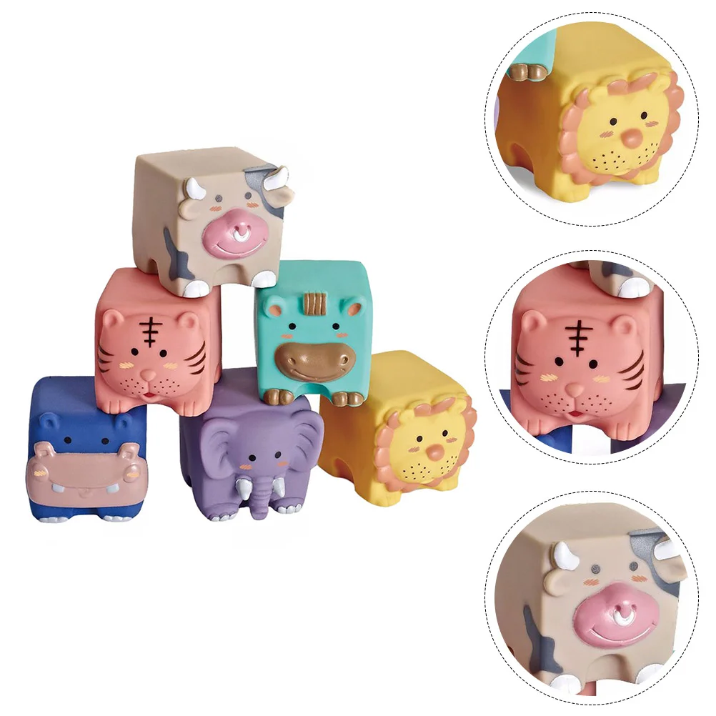6 Pcs Building Block Teether Educational Toy Plaything Take Bath Toys for Children Blocks Soft Rubber Baby Teething
6 Pcs Building Block Teether Educational Toy Plaything Take Bath Toys for Children Blocks Soft Rubber Baby Teething