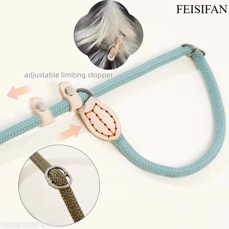 1.5M Heavy Duty Braided Slip Lead, Adjustable Loop Training Rope Leash for Medium Large Dogs
1.5M Heavy Duty Braided Slip Lead, Adjustable Loop Training Rope Leash for Medium Large Dogs