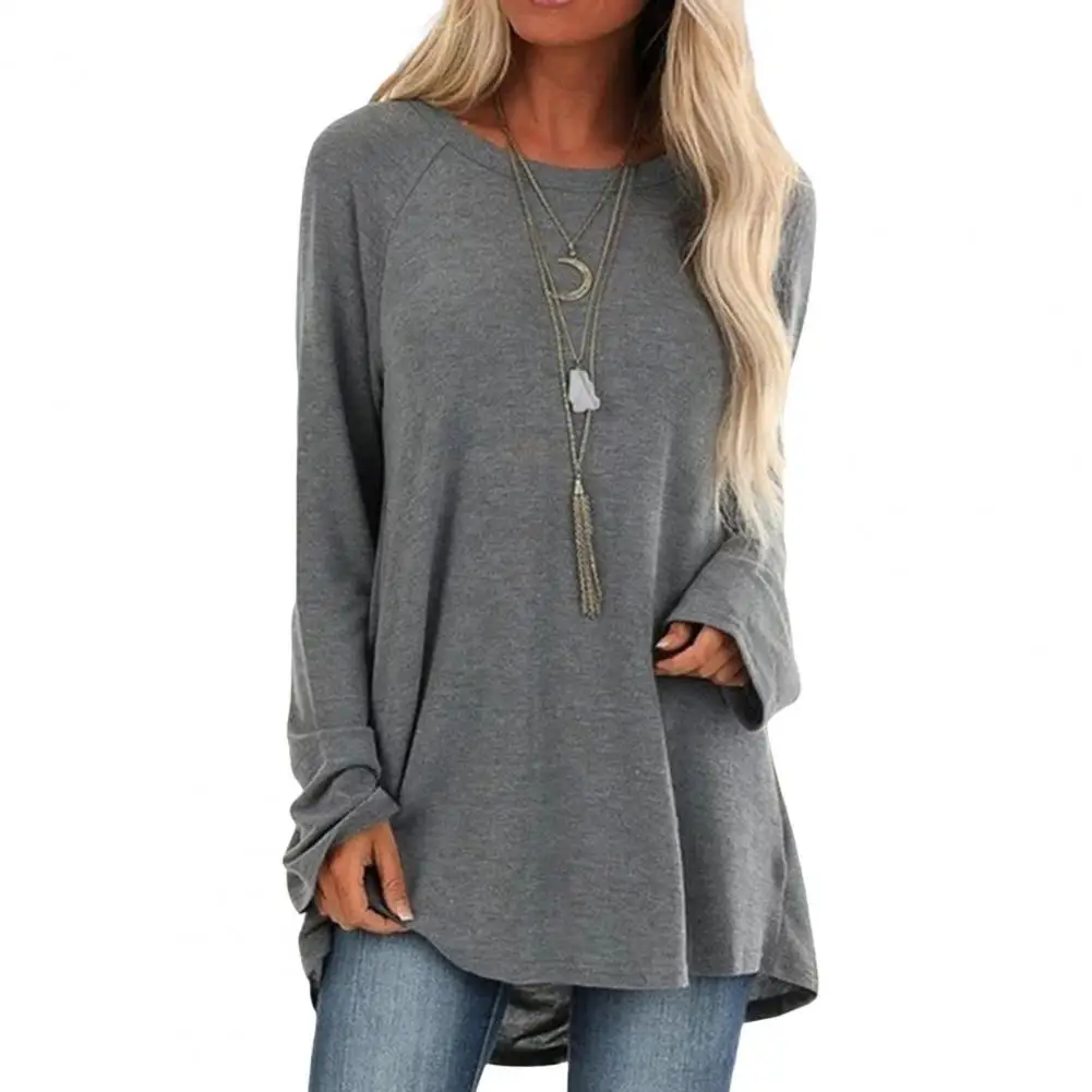 Women T-shirt Solid Color Long Sleeve Long Sleeve Tunic Tops Loose Fit Shirt Woman blouses ropa de mujer
Women T-shirt Solid Color Long Sleeve Long Sleeve Tunic Tops Loose Fit Shirt Woman blouses ropa de mujer