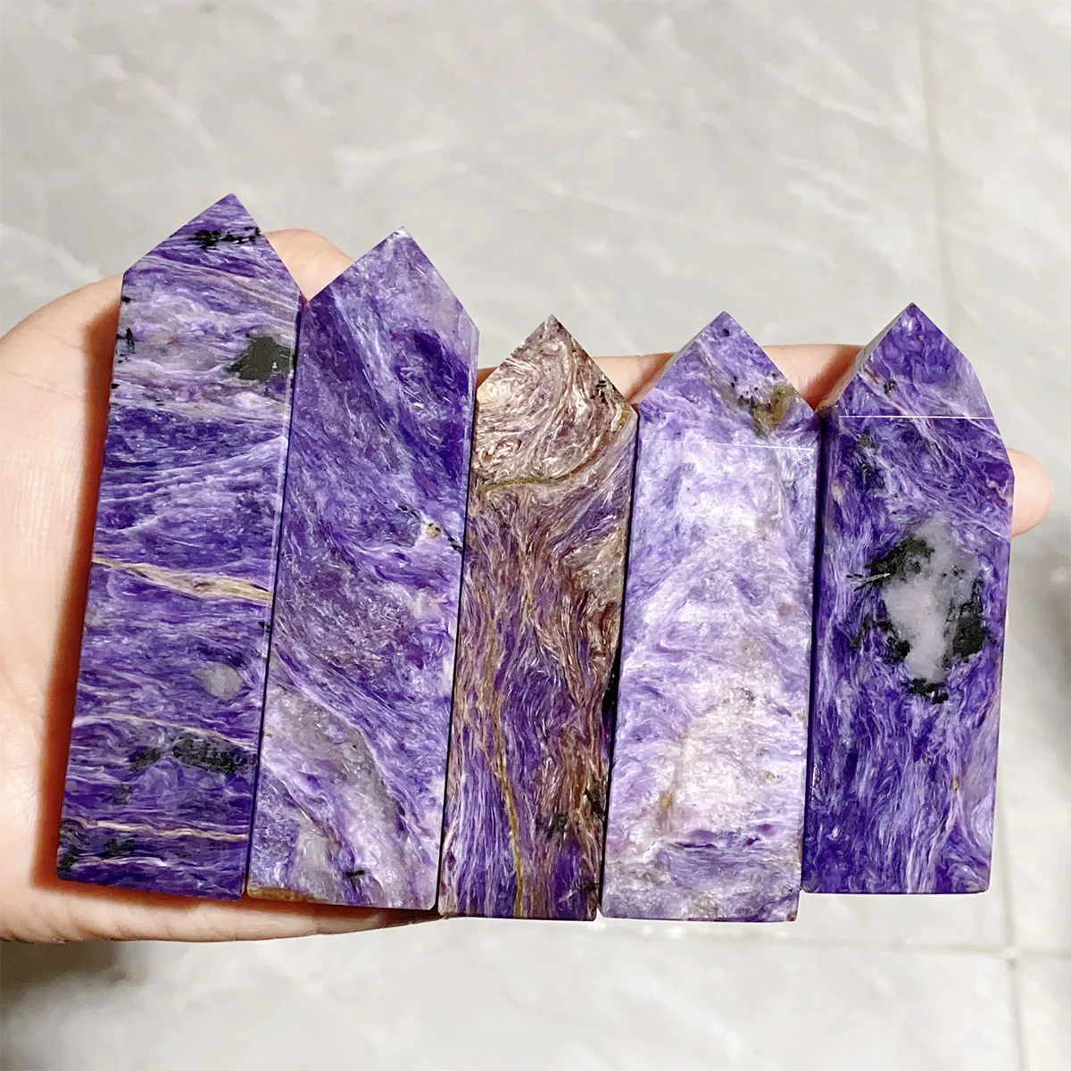 Natural High Quality Crystal Charoite Tower Point Reiki Healing Energy Home Decor Crystal Gem Gift
Natural High Quality Crystal Charoite Tower Point Reiki Healing Energy Home Decor Crystal Gem Gift