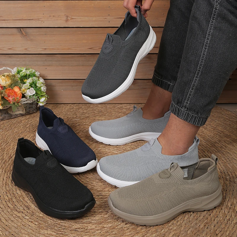 Men's Breathable Knit Slip On Walking Shoes, Height Increasing Non-Slip Casual Sneakers, Lightweight Loafers for Daily & Outdoor
Men's Breathable Knit Slip On Walking Shoes, Height Increasing Non-Slip Casual Sneakers, Lightweight Loafers for Daily & Outdoor