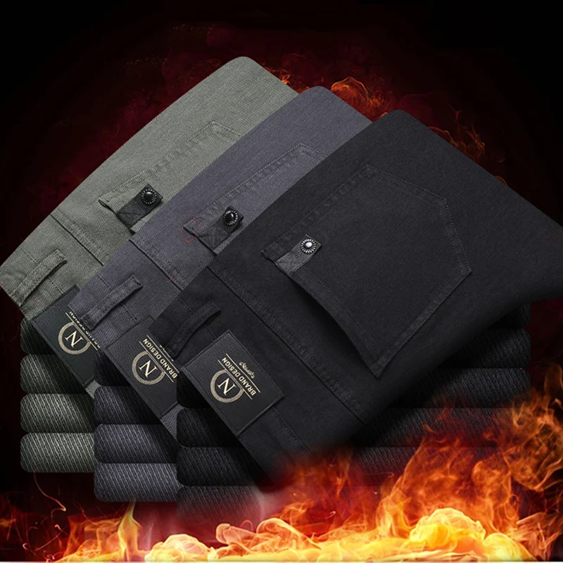 Winter New Business Fashion Casual Elastic Comfort Velvet Trouser Fleece Casual Pants Men's Straight Slim Thick Warm Male
Winter New Business Fashion Casual Elastic Comfort Velvet Trouser Fleece Casual Pants Men's Straight Slim Thick Warm Male