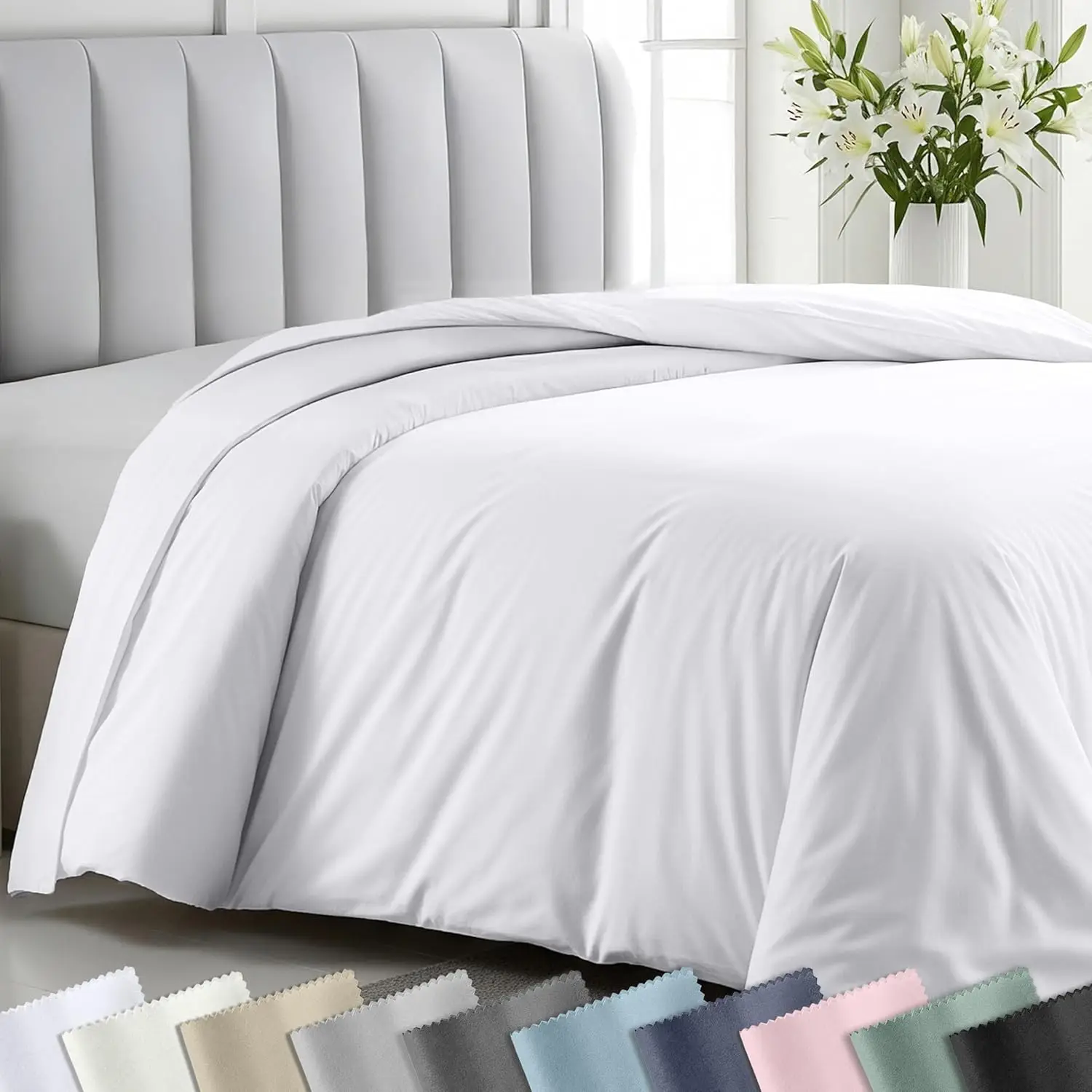 Oversized King Duvet Cover Only 120x98 Inches 400 Thread Count 100% Cotton Sateen White
Oversized King Duvet Cover Only 120x98 Inches 400 Thread Count 100% Cotton Sateen White