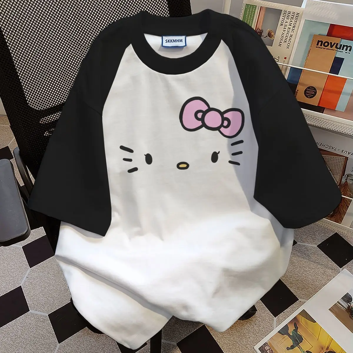 Cute Hello Kitty Cartoon 100% Cotton T-Shirt Sanrio Anime Summer Short Sleeve Kawaii Figure Cotton Loose Tops Student Girl Trend
Cute Hello Kitty Cartoon 100% Cotton T-Shirt Sanrio Anime Summer Short Sleeve Kawaii Figure Cotton Loose Tops Student Girl Trend