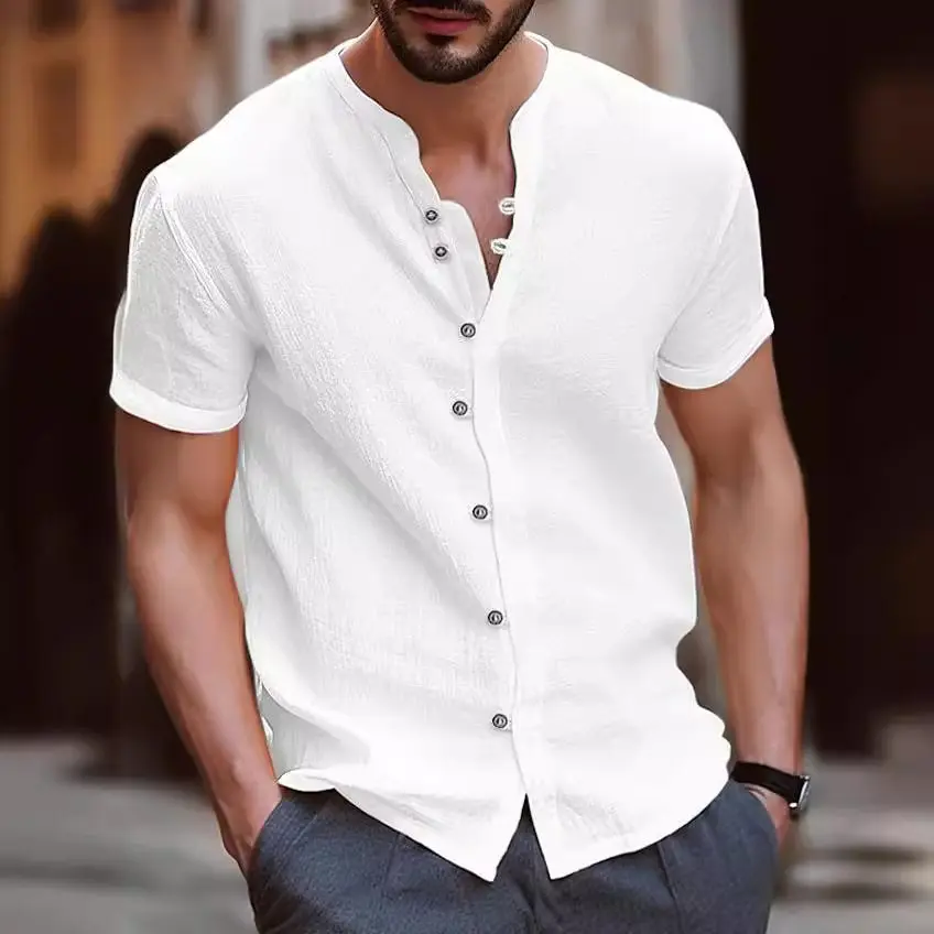 Men's Summer Casual Button up Shirt CleanFit Short Sleeve Pure Color PU Leather Fabric Easy Care Citywalk Suitable Shirt
Men's Summer Casual Button up Shirt CleanFit Short Sleeve Pure Color PU Leather Fabric Easy Care Citywalk Suitable Shirt