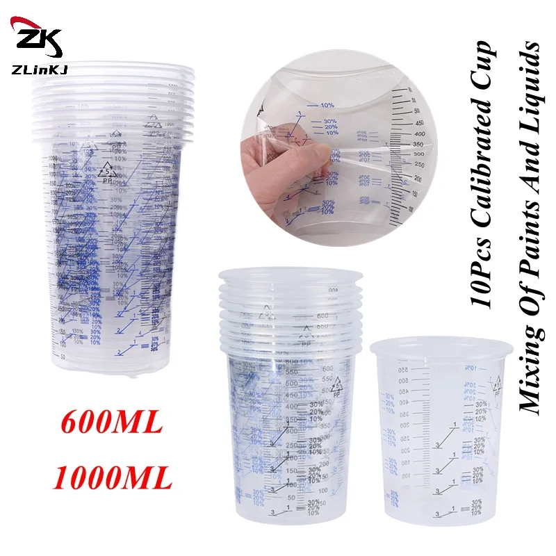 (ZYDD01) 10 шт., 600 мл/1000 мл, калиброванные стаканчики для смешивания красок, одноразовые пластиковые стаканчики для точного смешивания красок и жидкостей
(ZYDD01) 10 шт., 600 мл/1000 мл, калиброванные стаканчики для смешивания красок, одноразовые пластиковые стаканчики для точного смешивания красок и жидкостей