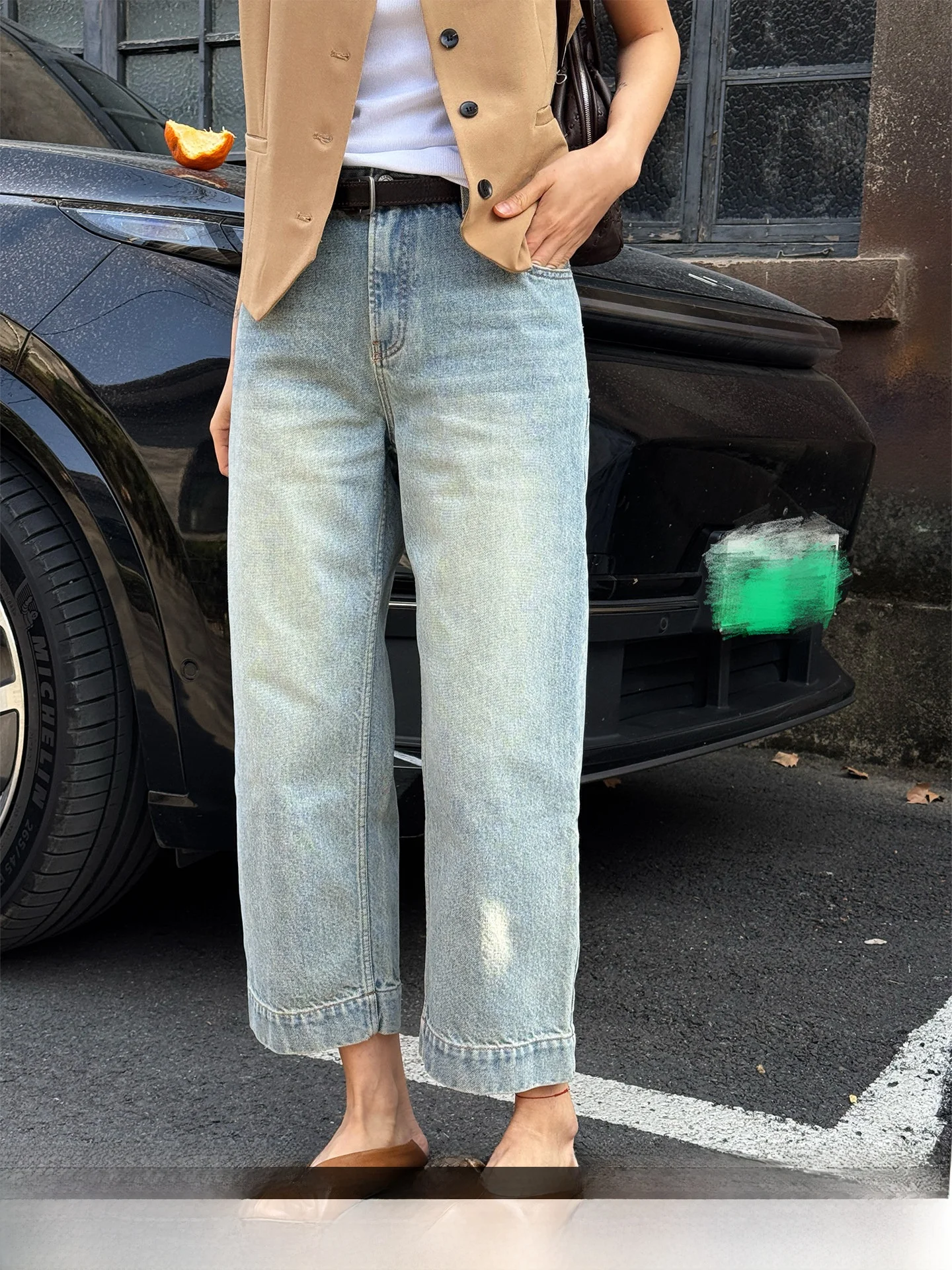 Light Blue Washed Straight Leg Jeans Women's Loose Casual Nine Point Pants High Waist Cotton Spring Summer New Arrival
Light Blue Washed Straight Leg Jeans Women's Loose Casual Nine Point Pants High Waist Cotton Spring Summer New Arrival