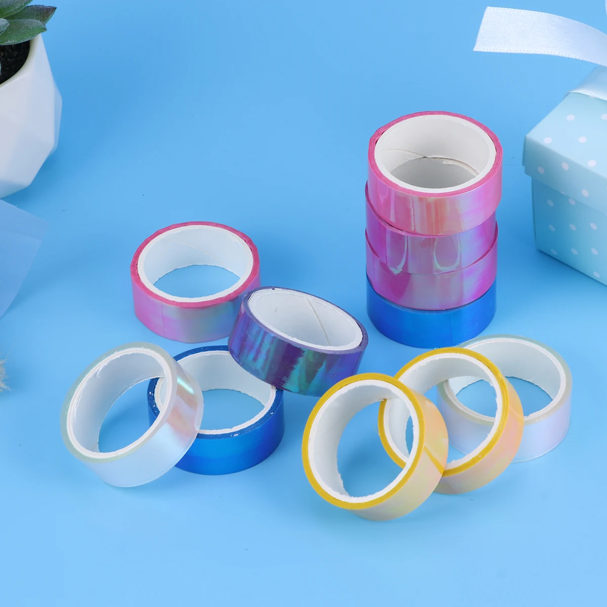 12 Rolls Tape Decorative Film High Viscosity Bright DIY Masking for Office Home Gift Wrapping Christmas Presents Art Craft
12 Rolls Tape Decorative Film High Viscosity Bright DIY Masking for Office Home Gift Wrapping Christmas Presents Art Craft