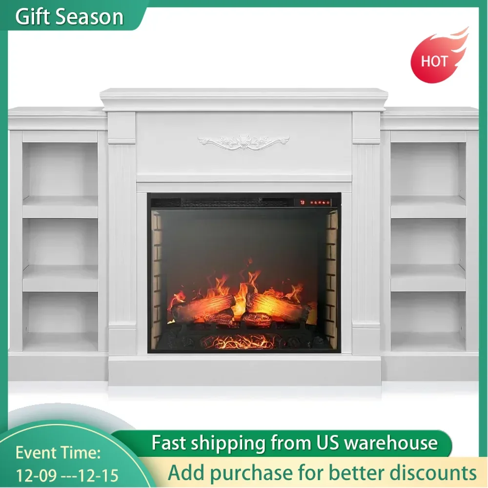 70 Inch Electric Fireplace Heater for Mantel TV Station and Media Entertainment Center, Up To 68 Inch TV
70 Inch Electric Fireplace Heater for Mantel TV Station and Media Entertainment Center, Up To 68 Inch TV