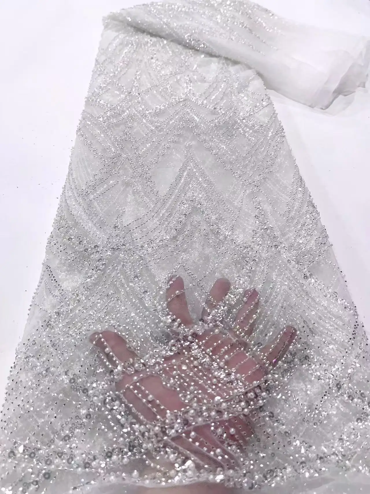 2025 African Sequins Lace Fabric 5 Yards High Quality French Nigerian Groom Lace Fabric For Sewing Dress Wedding Party Dress
2025 African Sequins Lace Fabric 5 Yards High Quality French Nigerian Groom Lace Fabric For Sewing Dress Wedding Party Dress