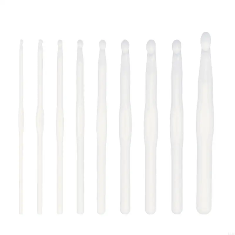 B2RF 9pcs Акриловые крючковые крючки Эргономичная ручка для крючкового крючка для начинающего крючко
B2RF 9pcs Акриловые крючковые крючки Эргономичная ручка для крючкового крючка для начинающего крючко