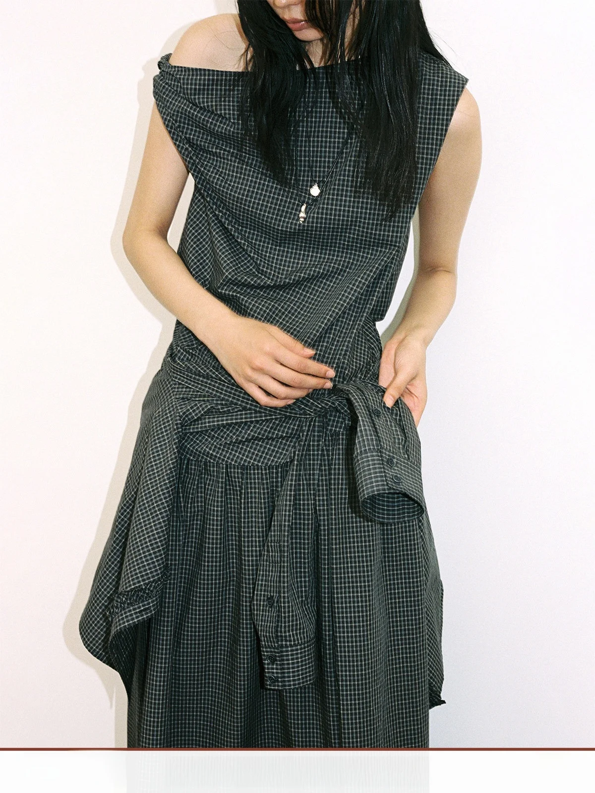 Summer New Asymmetrical oulder Plaid irt Double Layer Elastic Lace Waist A-Line Umbrella Skirt Casual Sle Cotton Material
Summer New Asymmetrical oulder Plaid irt Double Layer Elastic Lace Waist A-Line Umbrella Skirt Casual Sle Cotton Material