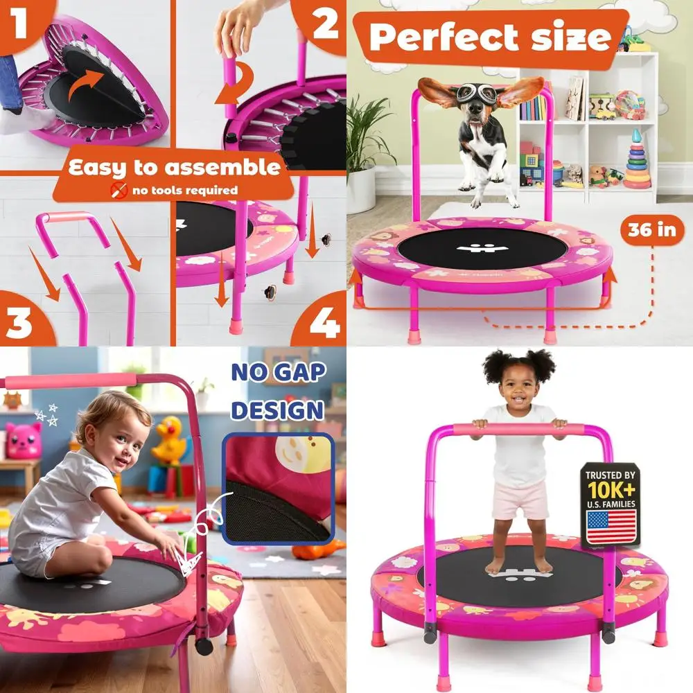 ® 36-дюймовый комнатный батут для детей от 2 до 6 лет, складной мини-отбойник для игр в помещении и на открытом воздухе с пенопластовой ручкой и сверхбезопасным па
® 36-дюймовый комнатный батут для детей от 2 до 6 лет, складной мини-отбойник для игр в помещении и на открытом воздухе с пенопластовой ручкой и сверхбезопасным па