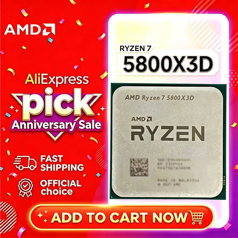 AMD Ryzen 7 5800X3D R7 5800X3D Zen3 Vermeer 7nm 8C16T 3.4-4.5GHz 96MB 3D V-Cache CPU DDR4 PCIe4.0 AM4 Loose Tray No Cooler
AMD Ryzen 7 5800X3D R7 5800X3D Zen3 Vermeer 7nm 8C16T 3.4-4.5GHz 96MB 3D V-Cache CPU DDR4 PCIe4.0 AM4 Loose Tray No Cooler