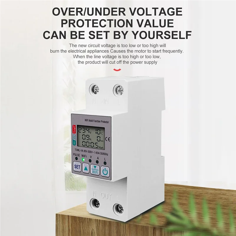 Tuya 63A 110V 220V Wi-Fi счетчик энергии, кВтч, измерительный переключатель, функция синхронизации с напряжением, током и защитой от утечки, простой в использовании
Tuya 63A 110V 220V Wi-Fi счетчик энергии, кВтч, измерительный переключатель, функция синхронизации с напряжением, током и защитой от утечки, простой в использовании