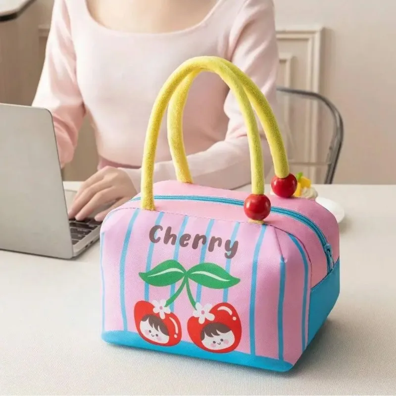 New cute women's handbag large capacity with cartoon pattern thermal student lunch bag
New cute women's handbag large capacity with cartoon pattern thermal student lunch bag