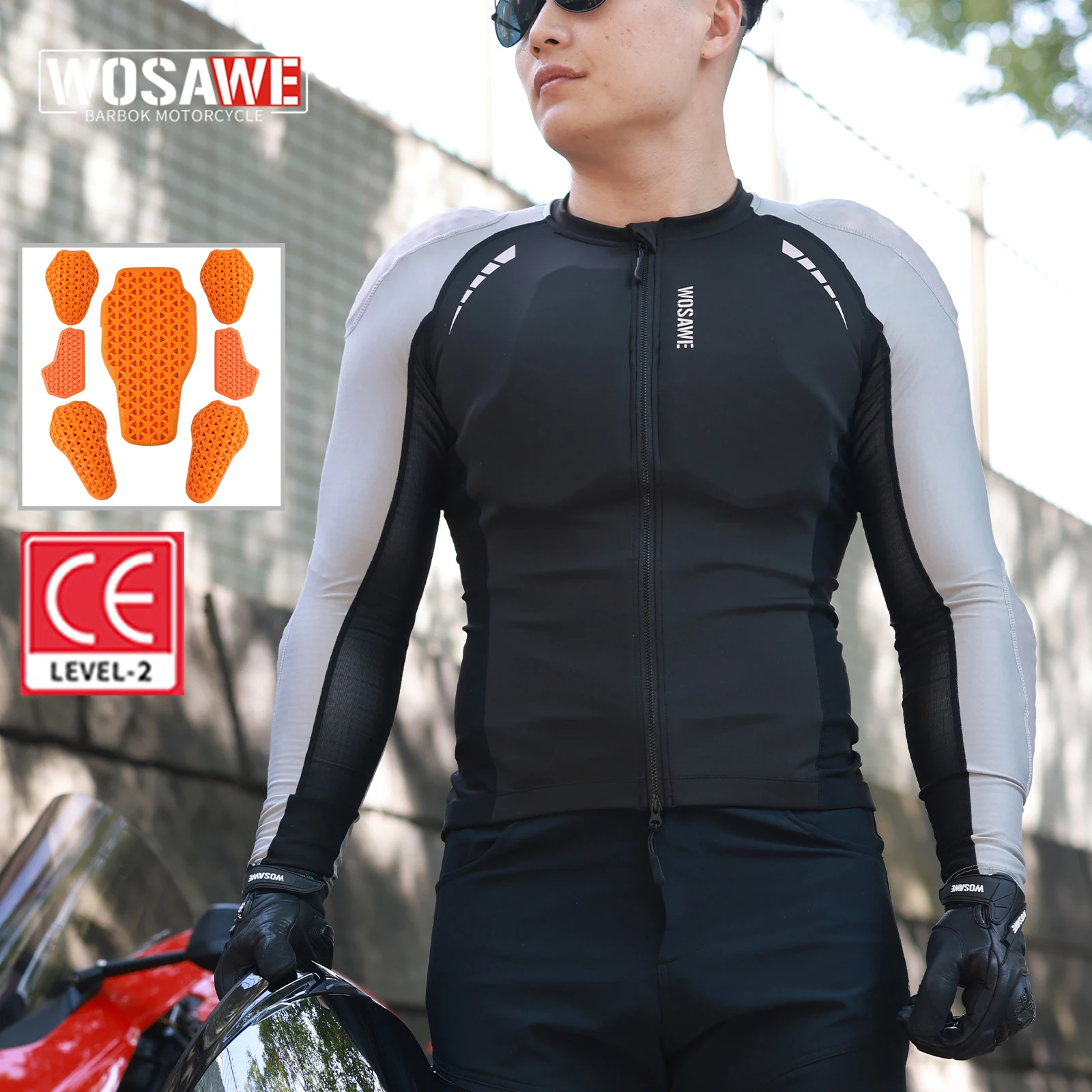 WOSAWE Men's Motorcycle Racing Jacket Off-Road CE Protective Gear Motocross Soft Armor Body Protector Sports Racing Equipment 
WOSAWE Men's Motorcycle Racing Jacket Off-Road CE Protective Gear Motocross Soft Armor Body Protector Sports Racing Equipment
