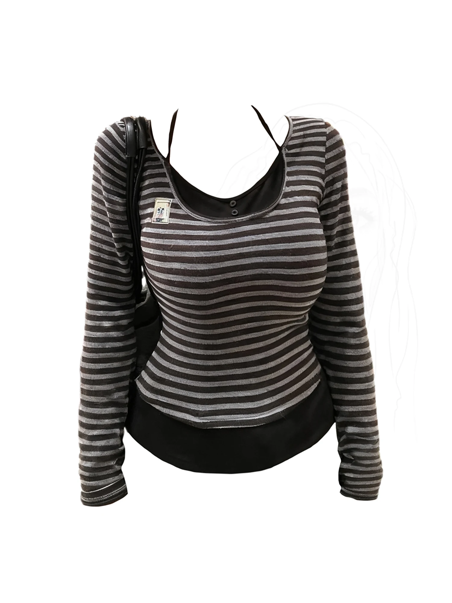 Women's Striped T-shirt Y2k Gyaru Tee Top Vintage 90s Aesthetic Long Sleeve Oversize T-shirts 2000s Fashi00s Clothes Autumn 2025
Women's Striped T-shirt Y2k Gyaru Tee Top Vintage 90s Aesthetic Long Sleeve Oversize T-shirts 2000s Fashi00s Clothes Autumn 2025