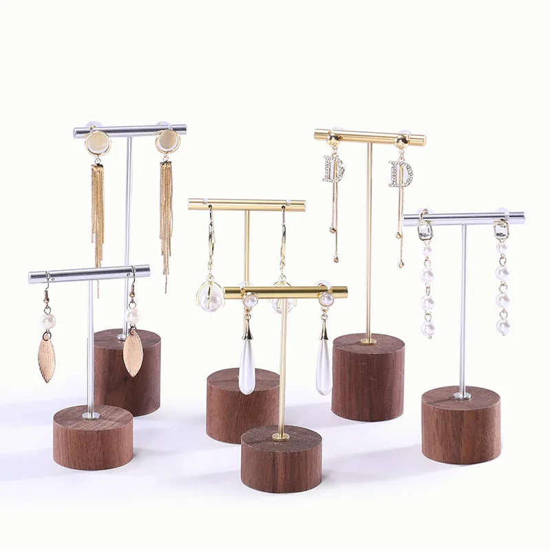 T Bar Earring Display Stand with Wooden Base Jewelry Holders Hanging Jewelry Organizer for Photography Props Iron Jewelry Rack
T Bar Earring Display Stand with Wooden Base Jewelry Holders Hanging Jewelry Organizer for Photography Props Iron Jewelry Rack