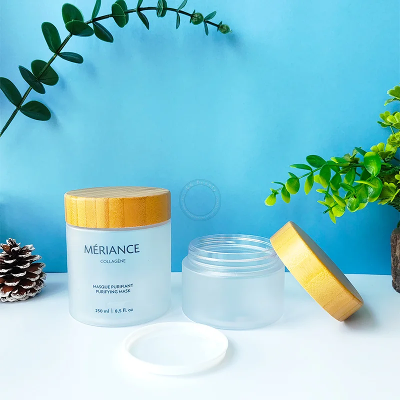 150/250g Frosted Plastic Face Cream Cans with Wood Grain Bamboo Cap Jars Pot For CBD Make Up And Skin Care Refillable Travel Use
150/250g Frosted Plastic Face Cream Cans with Wood Grain Bamboo Cap Jars Pot For CBD Make Up And Skin Care Refillable Travel Use