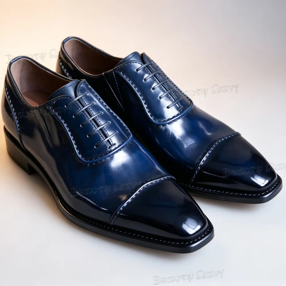 Black Patch Blue Men Shoes Dress Pumps Lace up Square Heel Slip on Round Toe High Heel Shoes for Girls Zapatos Para Hombres
Black Patch Blue Men Shoes Dress Pumps Lace up Square Heel Slip on Round Toe High Heel Shoes for Girls Zapatos Para Hombres