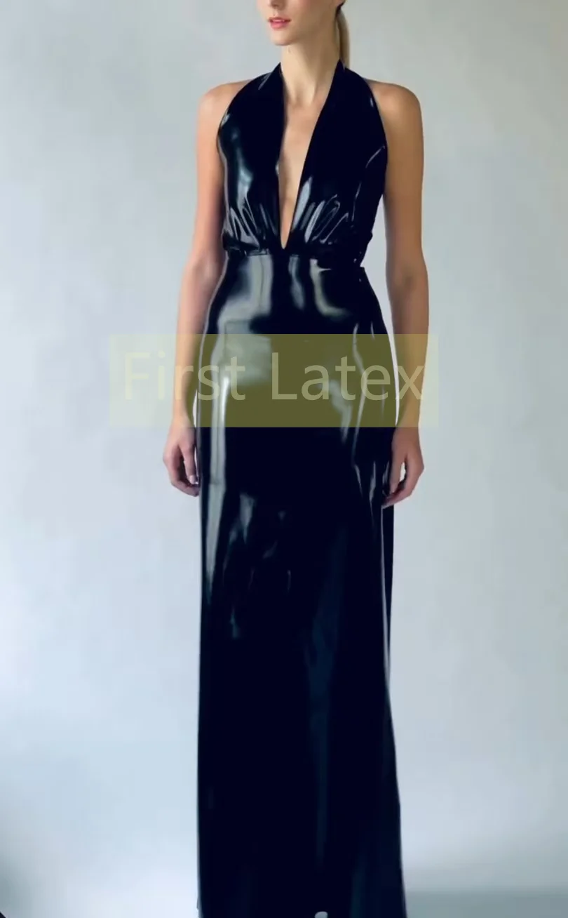 Handmade Woman Natrual Latex Ankle Length Dress Sleeveless Lady's Skirts Sexy Rubber Dress Latex kleid Vintagestyle Halloween
Handmade Woman Natrual Latex Ankle Length Dress Sleeveless Lady's Skirts Sexy Rubber Dress Latex kleid Vintagestyle Halloween