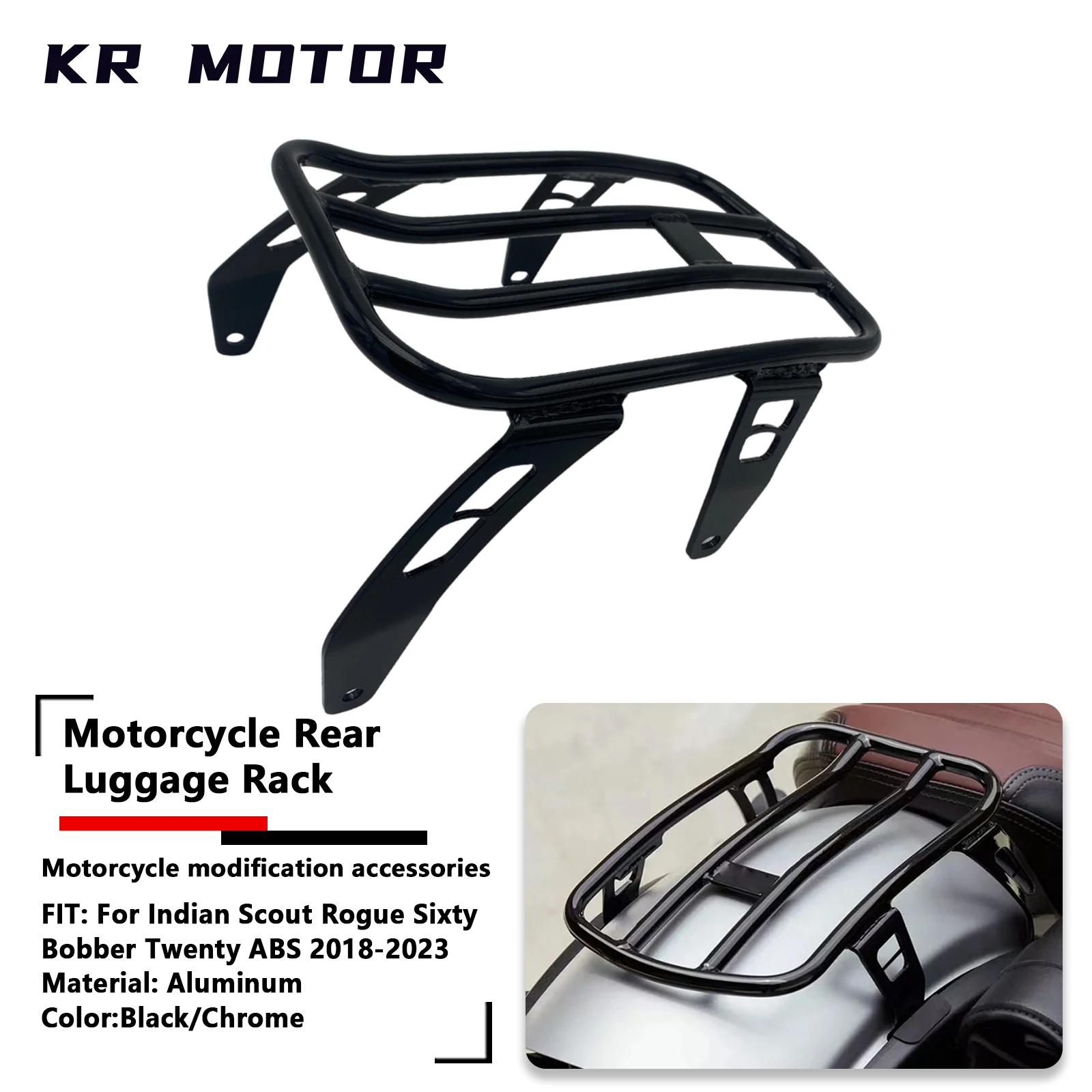 Fit For Indian Scout Rogue Sixty Bobber Twenty ABS 2018-2023 Fit Motorcycle Rider Solo Seat Luggage Rack Accoutrement Rack Frame
Fit For Indian Scout Rogue Sixty Bobber Twenty ABS 2018-2023 Fit Motorcycle Rider Solo Seat Luggage Rack Accoutrement Rack Frame