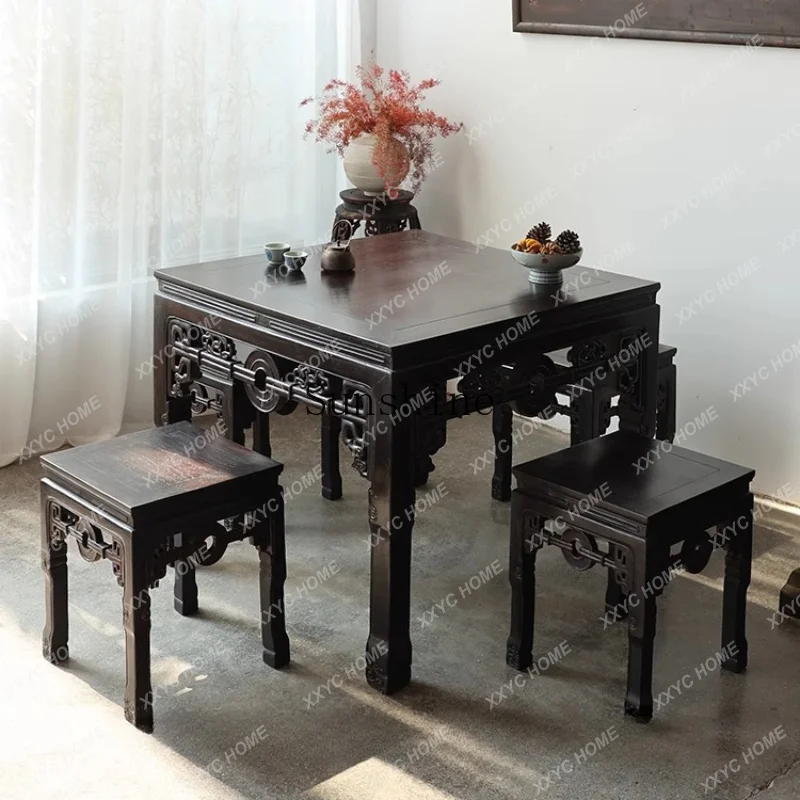 LEight immortals solid wood Chinese antique dining table and chairs square table tea room hotel Ming and Qing classical
LEight immortals solid wood Chinese antique dining table and chairs square table tea room hotel Ming and Qing classical