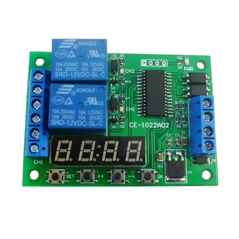 IO22A02 DC 12V 2CH Multi-function Delay Relay Timer Time Switch for PLC LED Motor
IO22A02 DC 12V 2CH Multi-function Delay Relay Timer Time Switch for PLC LED Motor