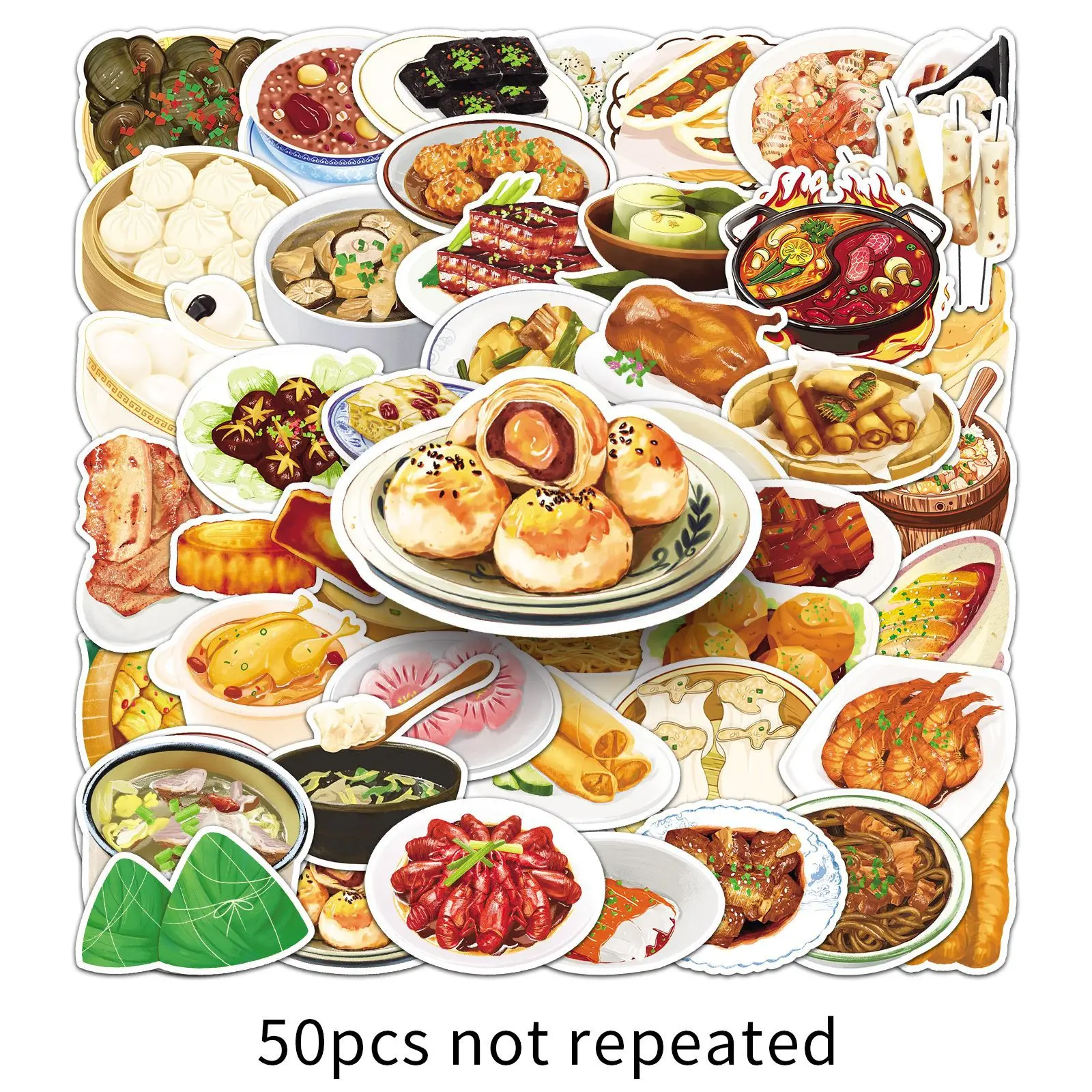 10/50PCS Cartoon Chinese Food Stickers Fun Dumplings Buns Doughnuts Doughnuts Graffitis Children's Toys Gifts for Refrigerator
10/50PCS Cartoon Chinese Food Stickers Fun Dumplings Buns Doughnuts Doughnuts Graffitis Children's Toys Gifts for Refrigerator