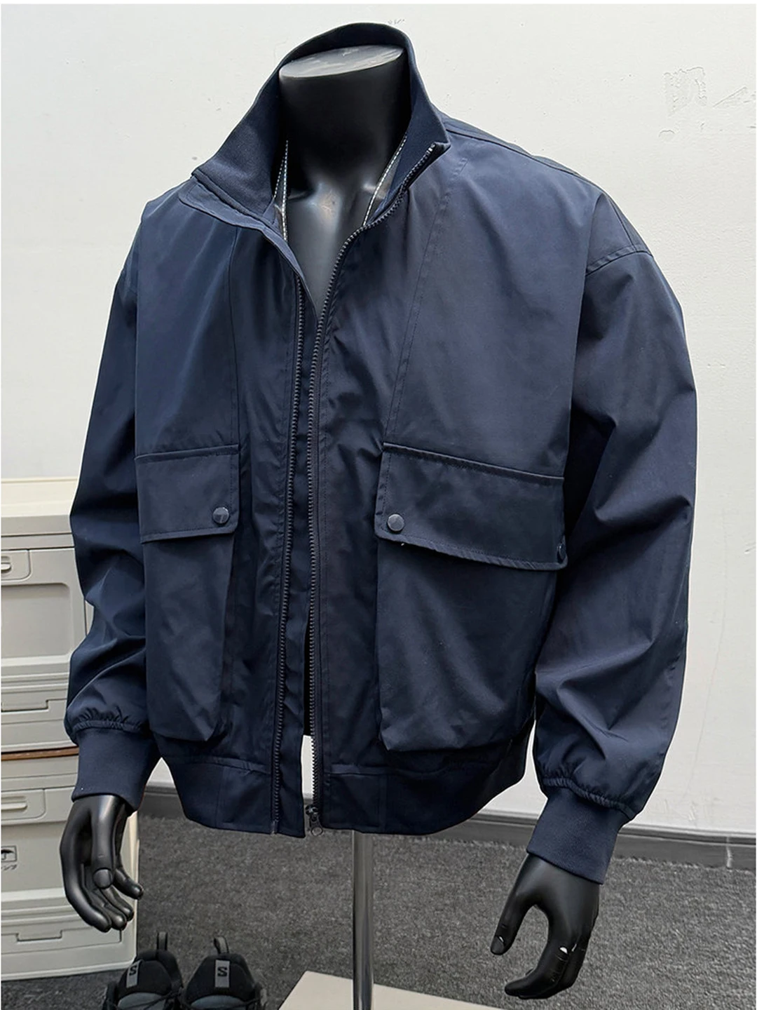 Oumulong Men's Baseball Jaet American Sle Spring Flight Jaet Qing Color Stand Collar ort Workwear Outerwear
Oumulong Men's Baseball Jaet American Sle Spring Flight Jaet Qing Color Stand Collar ort Workwear Outerwear