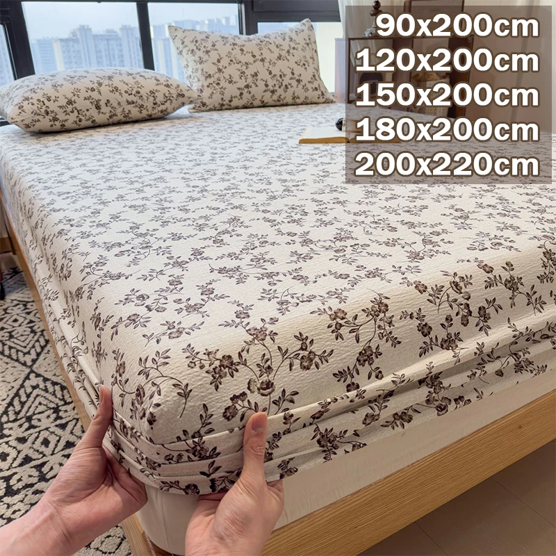 1PC Washable Cotton Floral Printed Fitted Sheet Skin‑Friendly Breathable Mattress Cover with All‑Around Elastic for Bedroom Use
1PC Washable Cotton Floral Printed Fitted Sheet Skin‑Friendly Breathable Mattress Cover with All‑Around Elastic for Bedroom Use