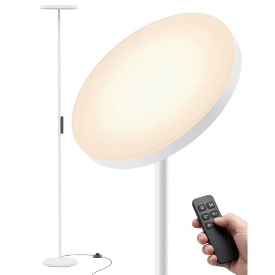 LED Floor Lamps, 2800Lm Standing Lamp Remote and Feet Switch with 1H Timer, 2700-6500K Stepless Dimmable Modern Pole Light for
LED Floor Lamps, 2800Lm Standing Lamp Remote and Feet Switch with 1H Timer, 2700-6500K Stepless Dimmable Modern Pole Light for