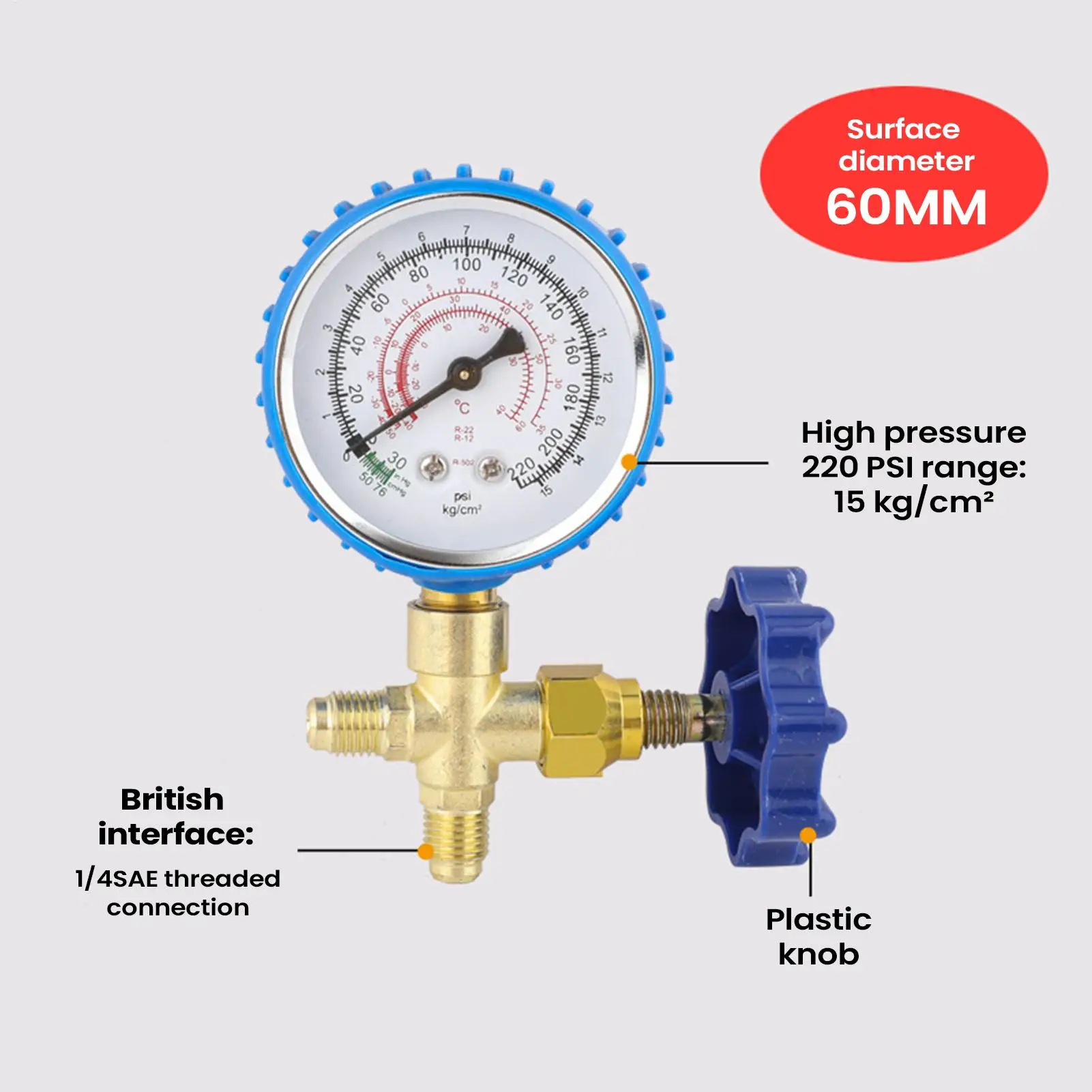 For Air Conditioner AC Manifold Gauge Leak-Proof Precision Thickened Air Conditioner Pressure Gauge For Home Car Office Hotel
For Air Conditioner AC Manifold Gauge Leak-Proof Precision Thickened Air Conditioner Pressure Gauge For Home Car Office Hotel