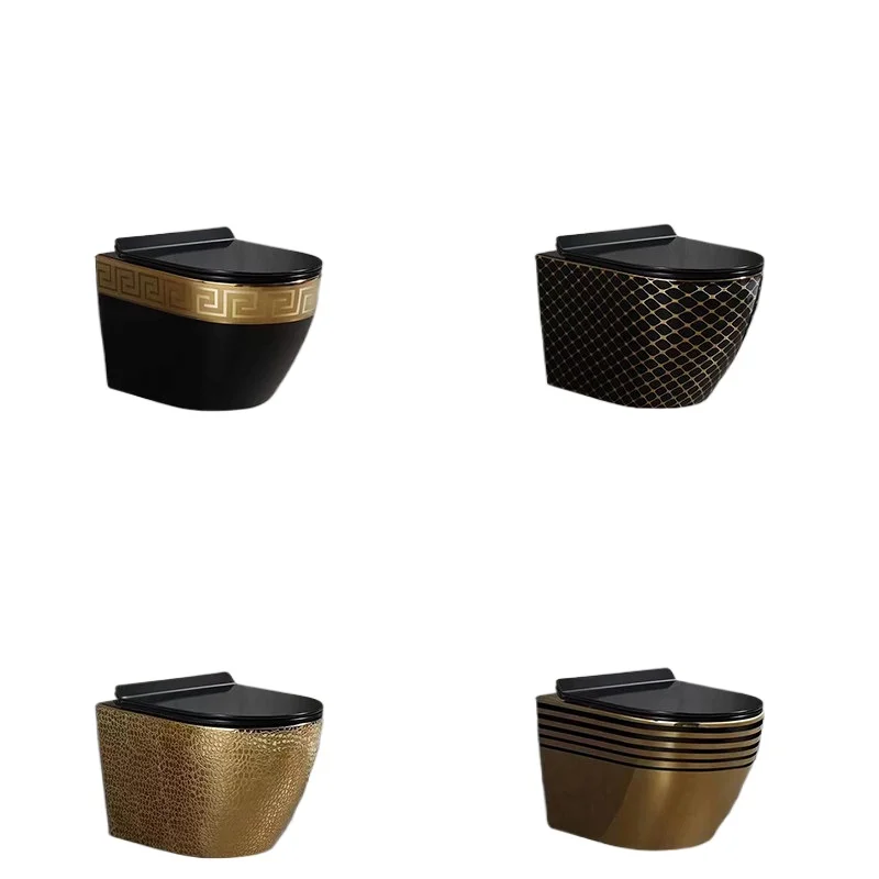 New black toilet wall-mounted suspended gold toilet household wall-mounted concealed small apartment
New black toilet wall-mounted suspended gold toilet household wall-mounted concealed small apartment