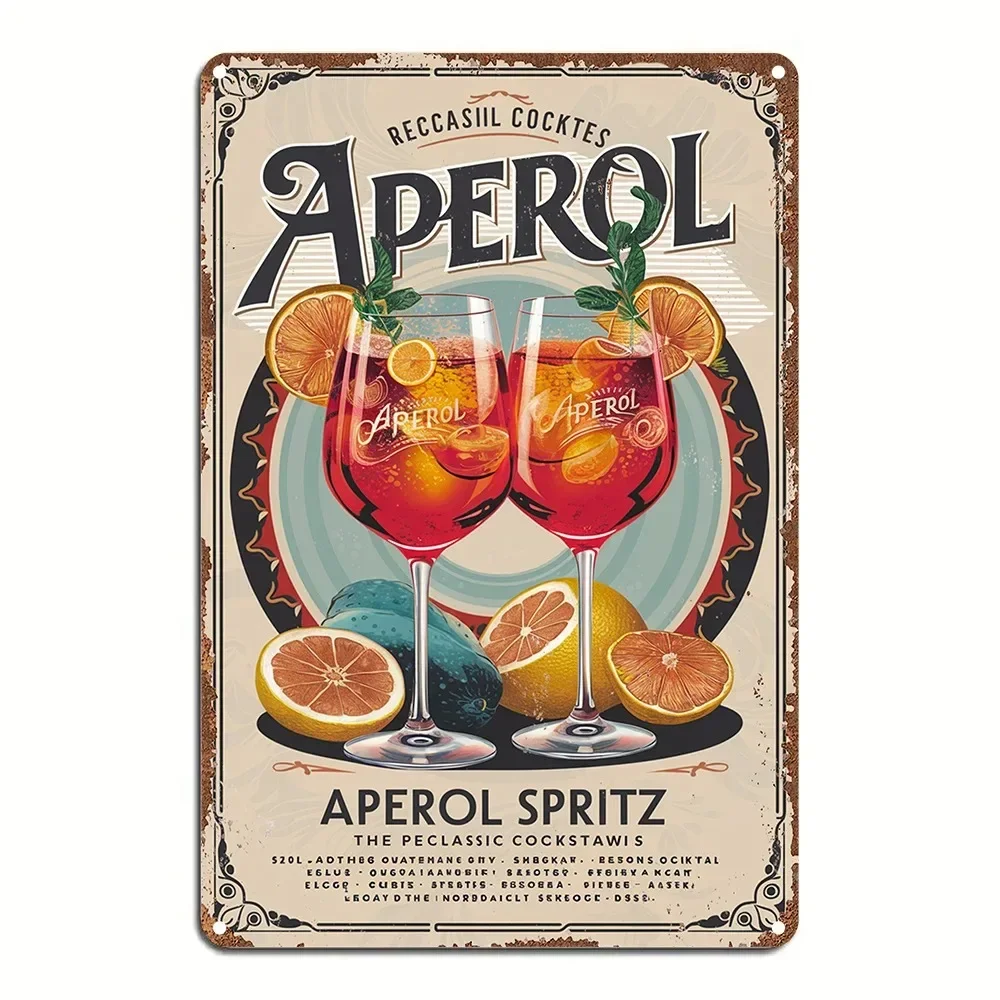 2D CocktailClassics Vintage Aperol Sign - Retro Cocktail Advertisement, Waterproof Outdoor Decor for Street Cafes & Bistros
2D CocktailClassics Vintage Aperol Sign - Retro Cocktail Advertisement, Waterproof Outdoor Decor for Street Cafes & Bistros