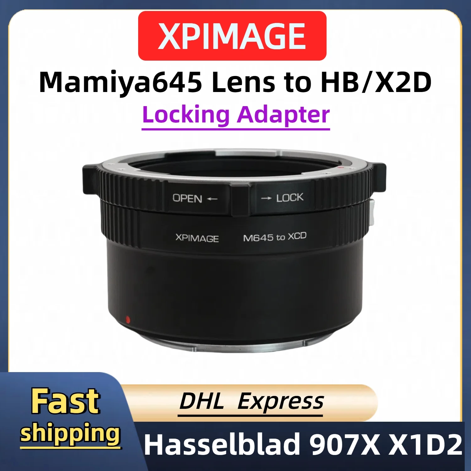 Mamiya645 lens to Hasselblad XCD Camera adapter ring is applicable to M645-XCD X1D2 X2D 907X Camera . For XPIMAGE adapter
Mamiya645 lens to Hasselblad XCD Camera adapter ring is applicable to M645-XCD X1D2 X2D 907X Camera . For XPIMAGE adapter
