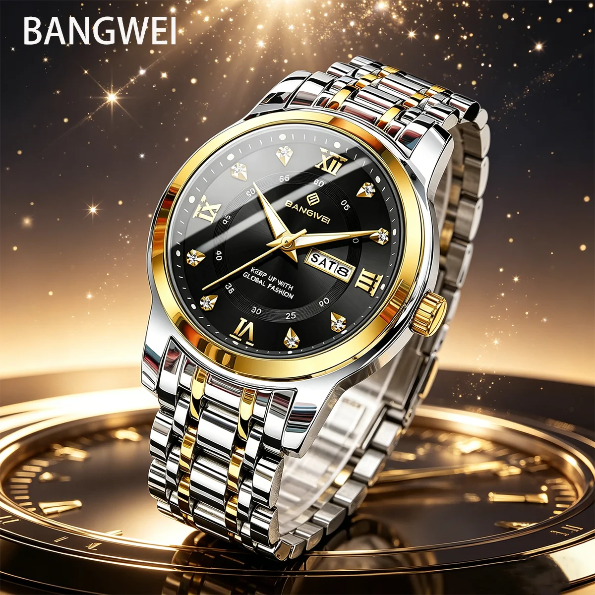 BANGWEI Fashion Man Wristwatch Waterproof Stainless Steel Luminous Men Watch Date Week Luxury Trendy Quartz Men's Watches Reloj
BANGWEI Fashion Man Wristwatch Waterproof Stainless Steel Luminous Men Watch Date Week Luxury Trendy Quartz Men's Watches Reloj